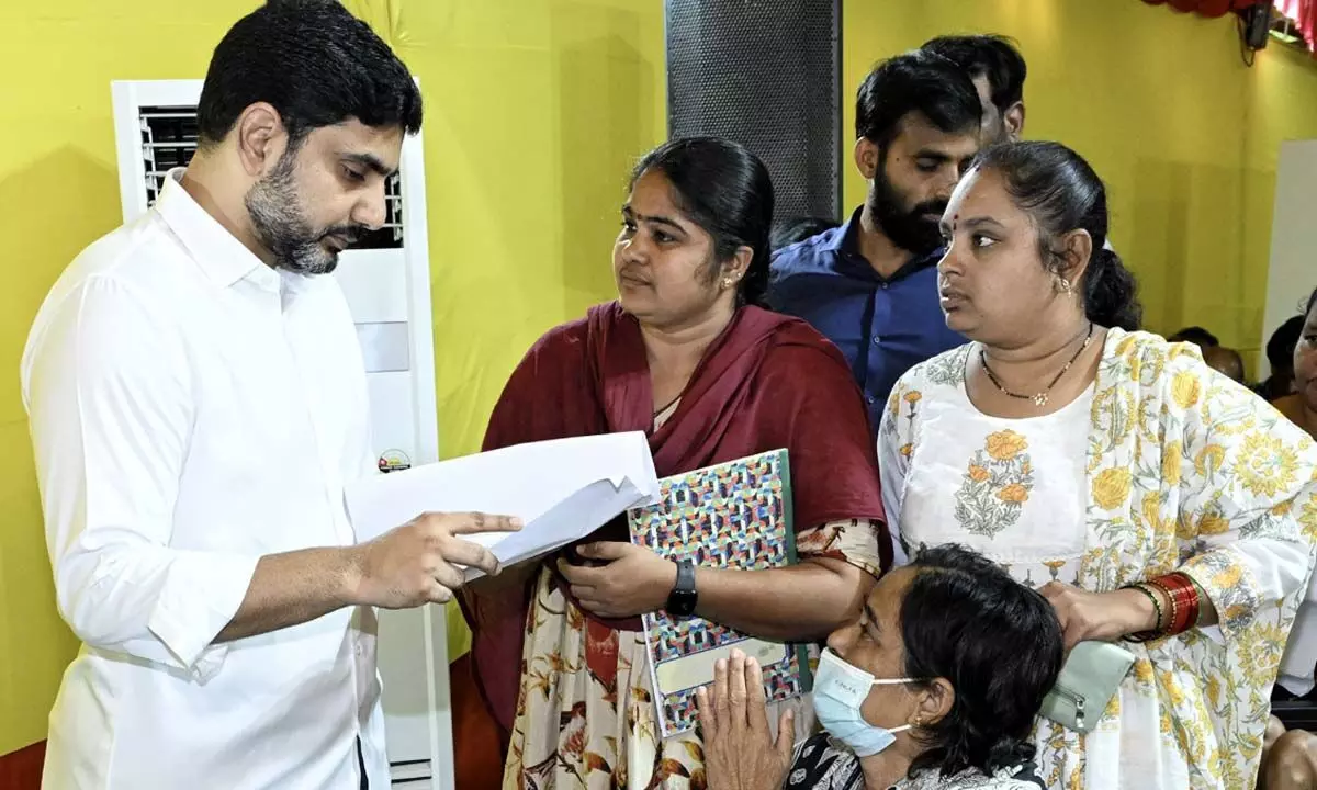 Nara Lokesh Addresses Public Issues in Praja Darbar, orders staff to resolve land disputes