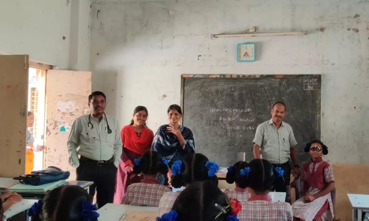 Eye Examinations for Kasturba School Students