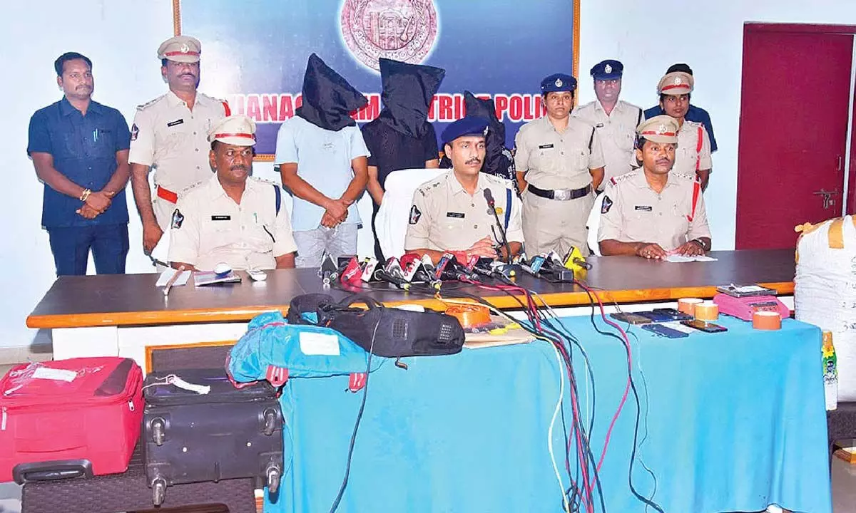 Three arrested, 23 kg of ganja seized