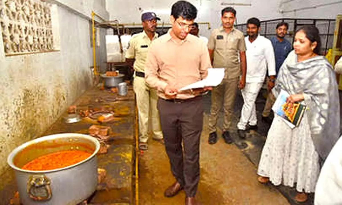 Collector inspects Yerpedu Vyasasramam