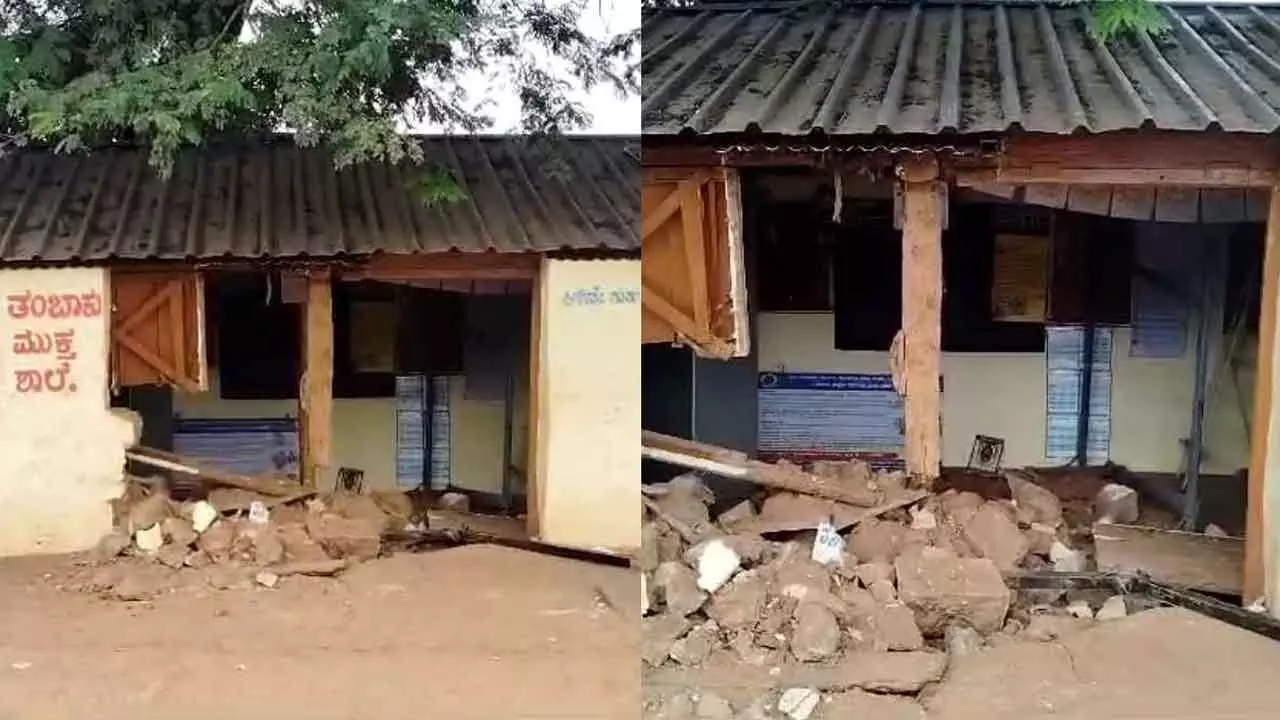 Vandalism of historical school building in Hubballi sparks outrage