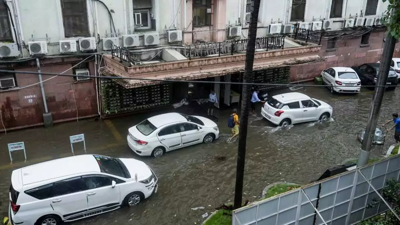 Heavy rain causes waterlogging, traffic disruptions