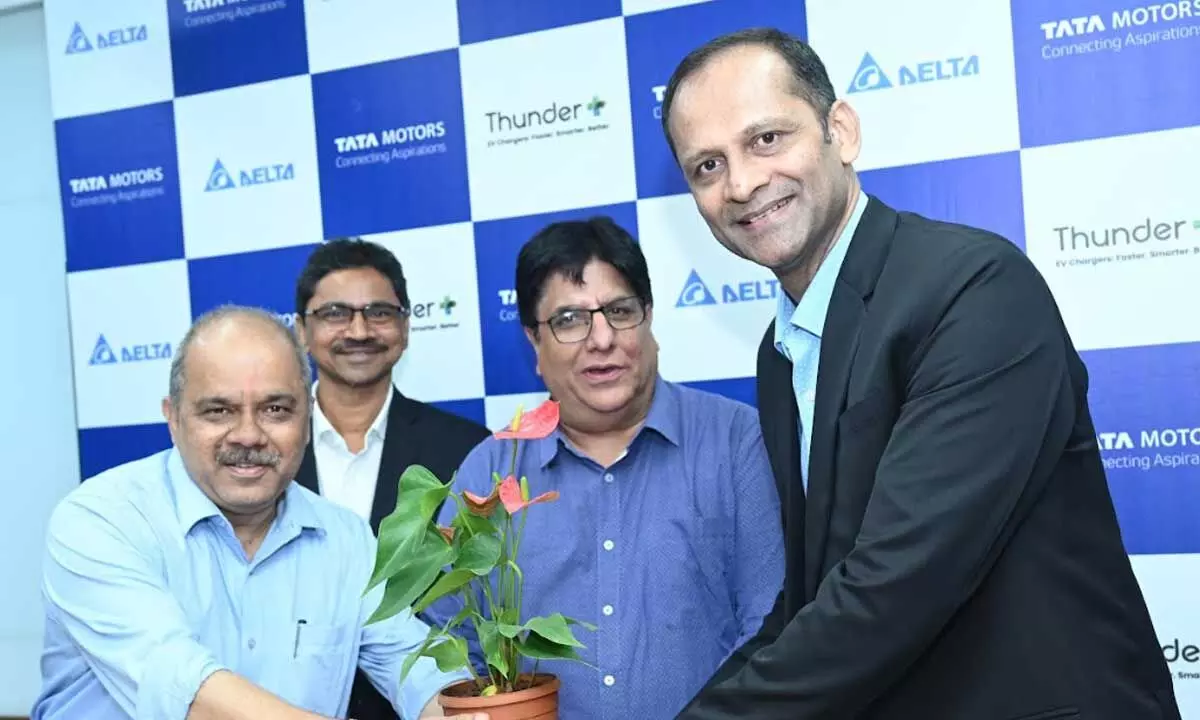 Tata Motors signs MoU with Delta Electronics and Thunderplus Solutions to install 250 fast- charging stations