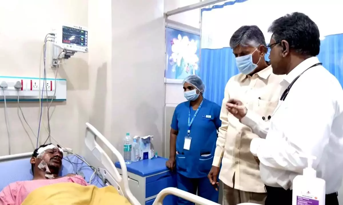 AP CM Chandrababu Consoles Atchutapuram SEZ Accident Victims