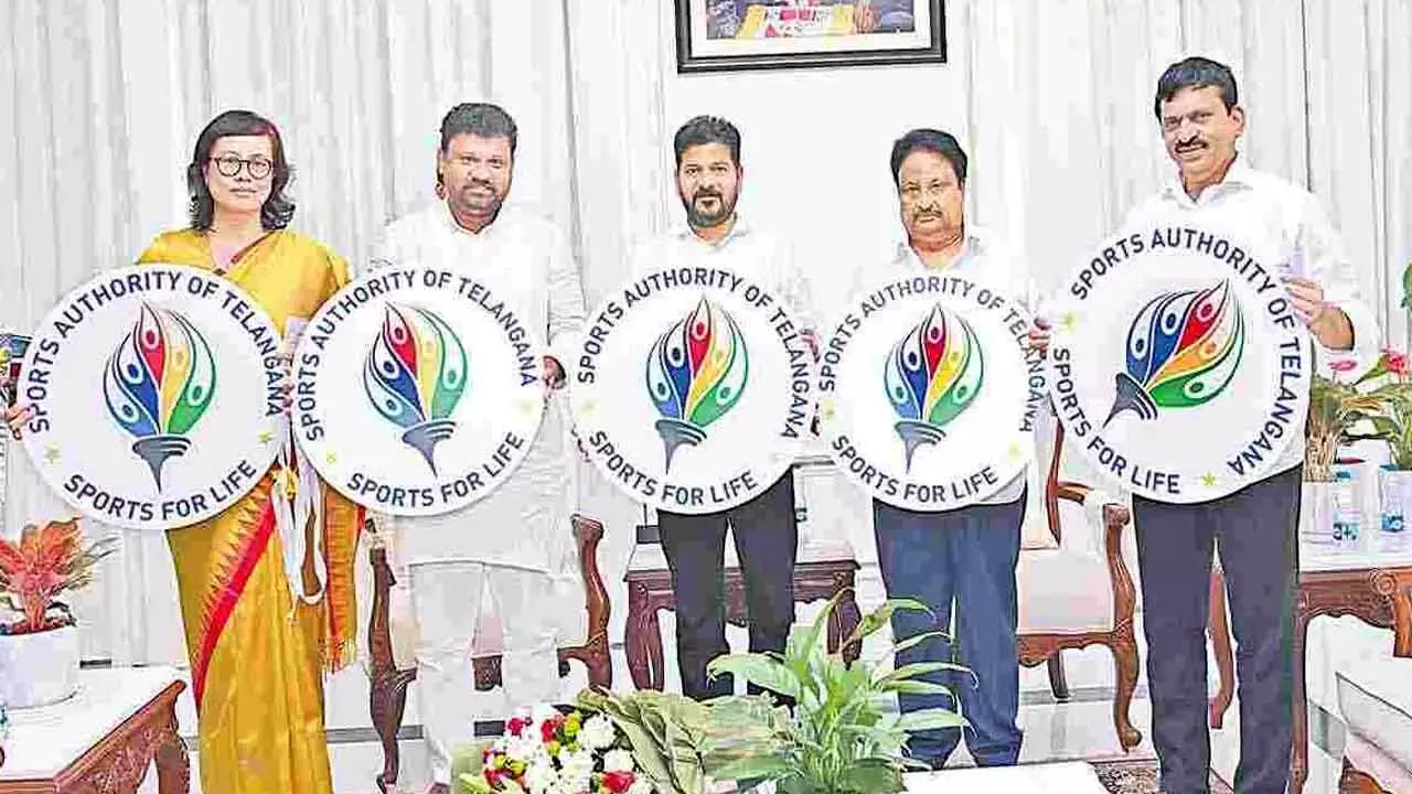 CM Revanth Reddy Unveils New Logo for Sports Authority of Telangana