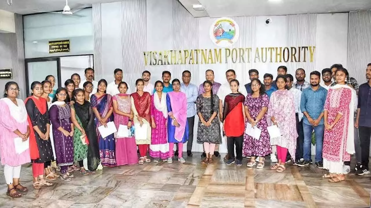 Programme participants along with VPA officials in Visakhapatnam on Thursday