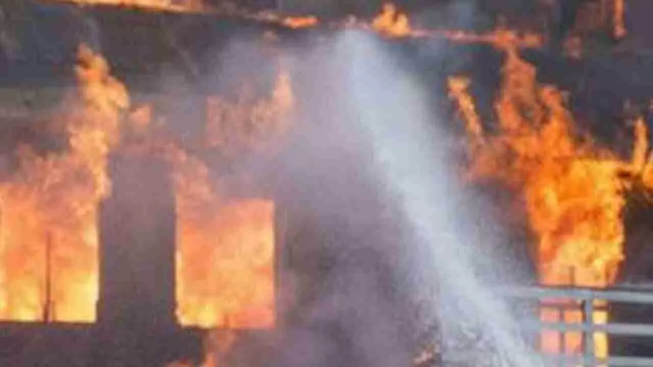 Students narrowly escape from fire at a school in Tirupati