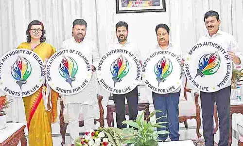 CM Revanth Reddy Unveils New Logo for Sports Authority of Telangana