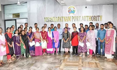 Programme participants along with VPA officials in Visakhapatnam on Thursday