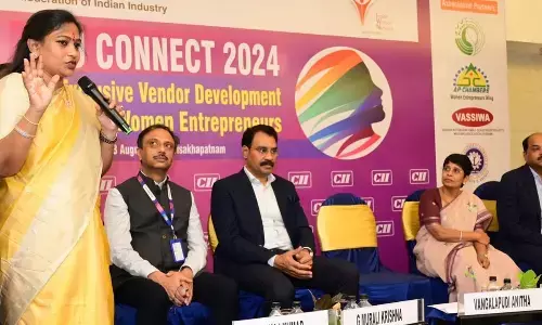 Home minister Vangalapudi Anitha addressing the gathering in Visakhapatnam on Friday