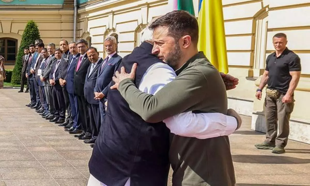 A Historic Handshake & Hug: India stands with Ukraine