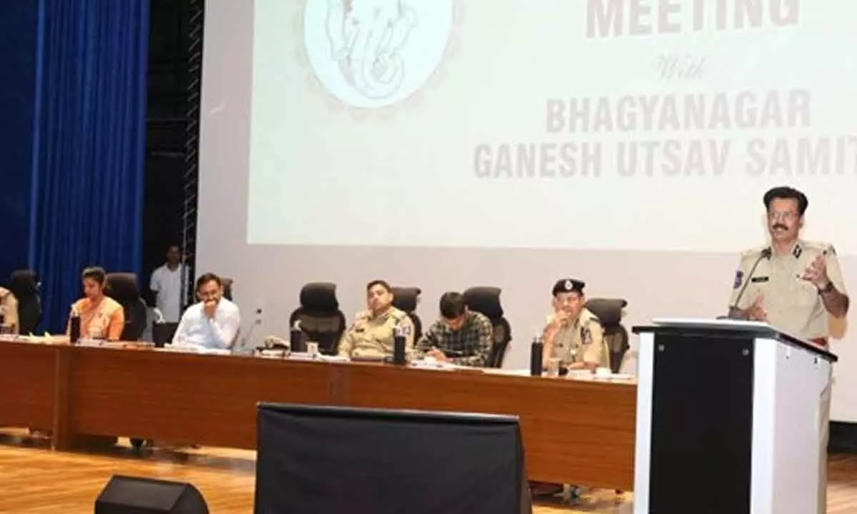 Hyderabad CP holds departmental meeting to discuss on Ganesh Festival arrangements