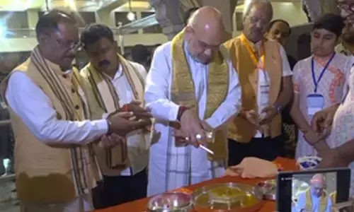 Amit Shah offers prayers at temples of Chhattisgarh for countrys prosperity