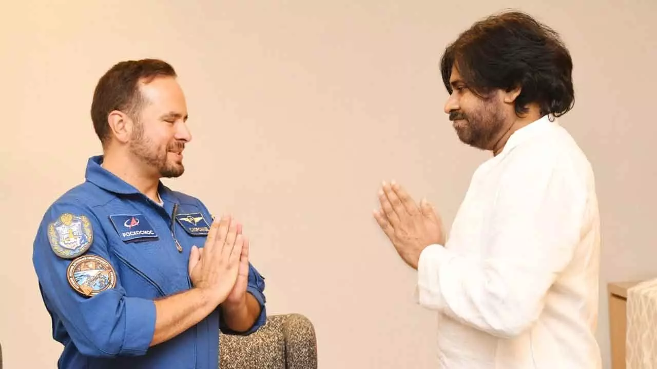 Russian Cosmonaut Sergei Korsakov Meets AP Deputy CM Pawan Kalyan