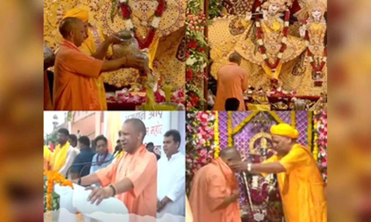 Lord Krishna taught us to walk on path of truth, righteousness: CM Yogi in Mathura