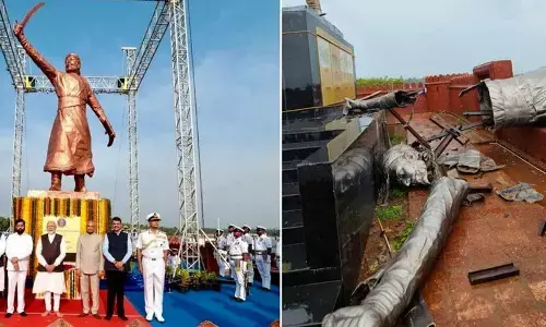 Huge Shivaji statue collapses in Maha