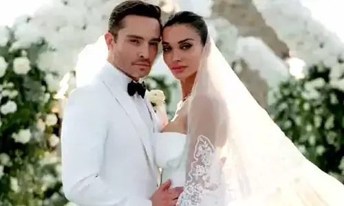Amy Jackson Dazzles in Alberta Ferretti Gown at Her Amalfi Coast Wedding to Ed Westwick