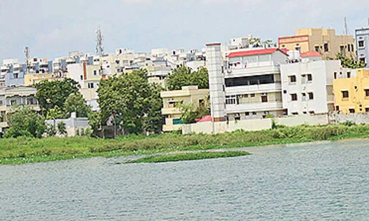 Oh! Ramanthapur lake shrinking at a fast pace