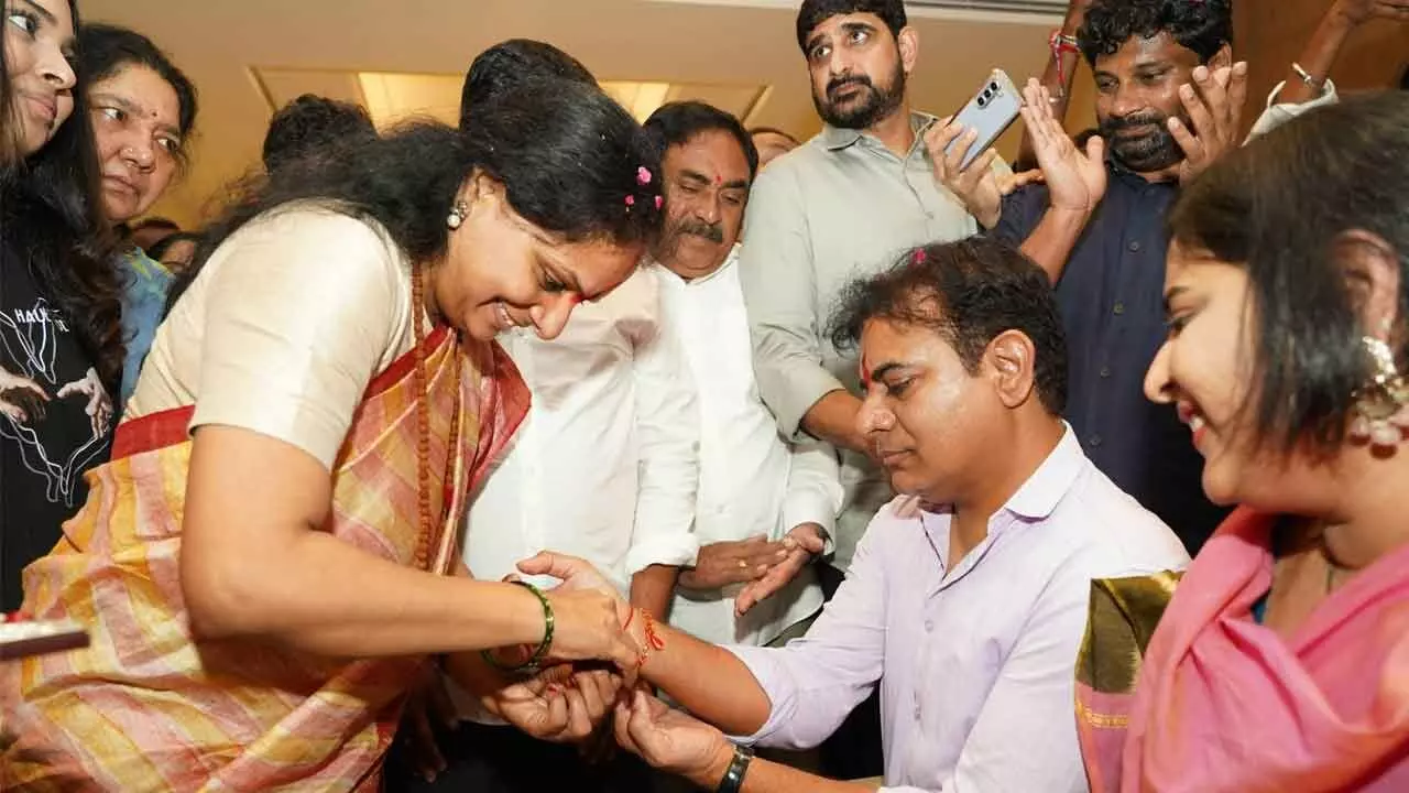 MLC Kavitha Celebrates Rakhi at Her Banjara Hills Home