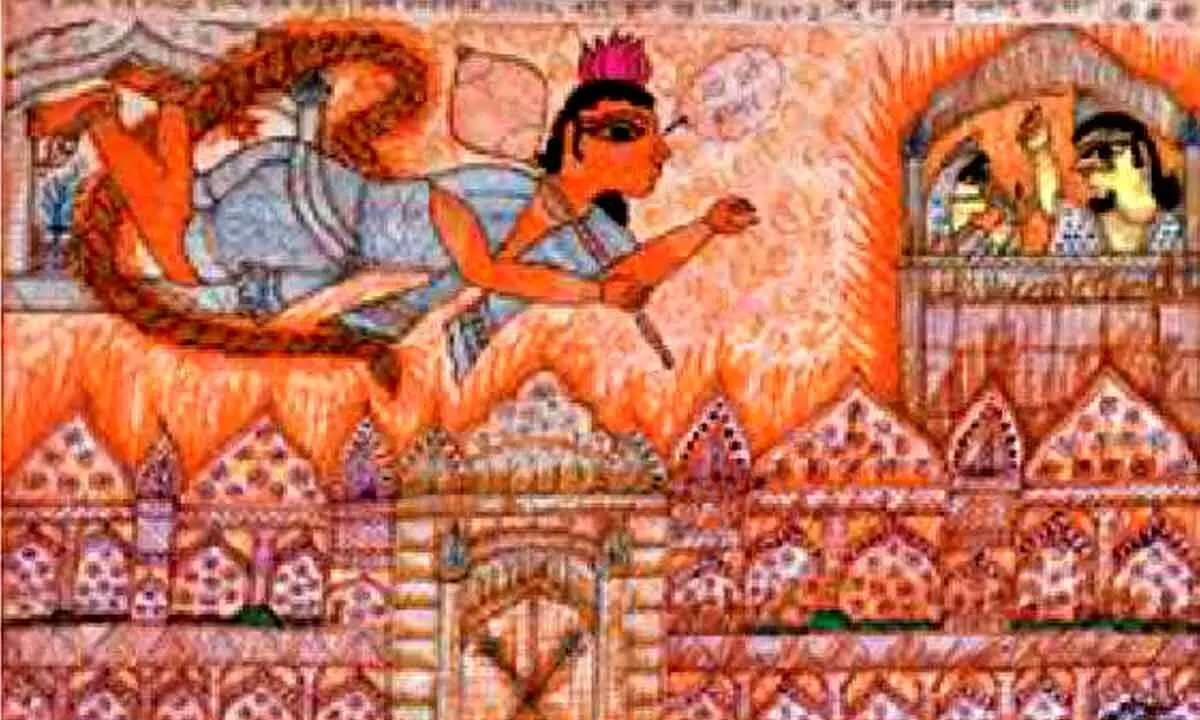 Lankan artist’s paintings explore epic Ramayana