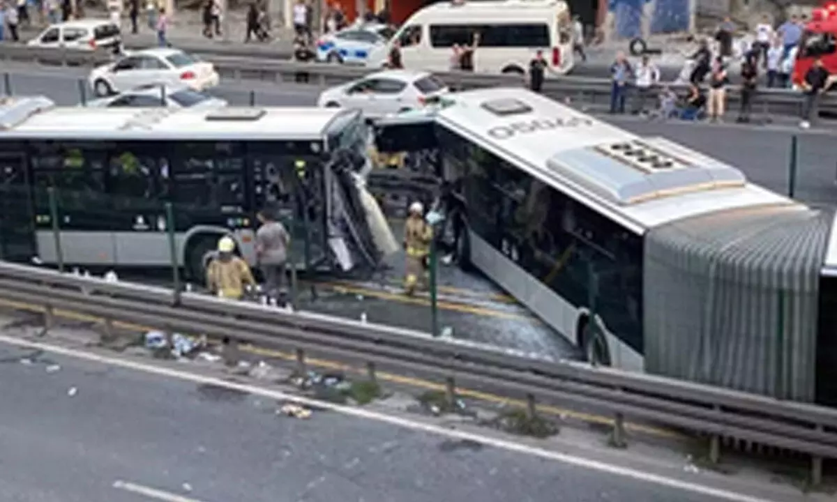 1 killed, 38 injured after 2 Metrobuses collide in Istanbul