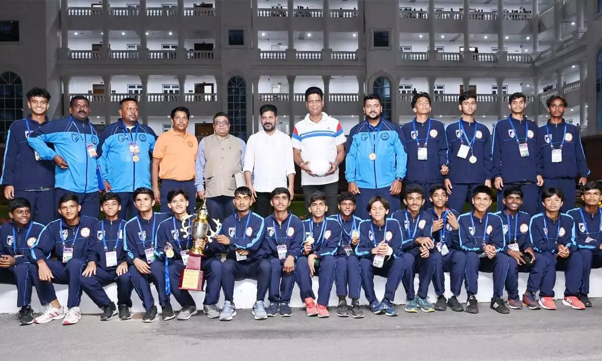 CM Revanth Reddy Congratulates State Football Team on National Championship Win