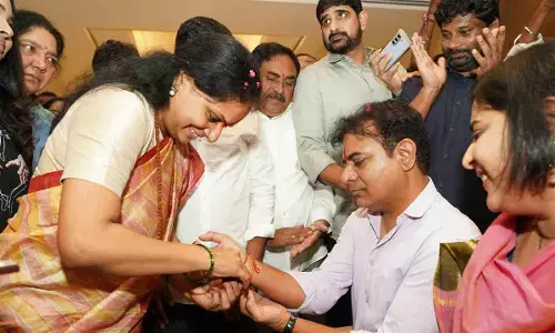 MLC Kavitha Celebrates Rakhi at Her Banjara Hills Home