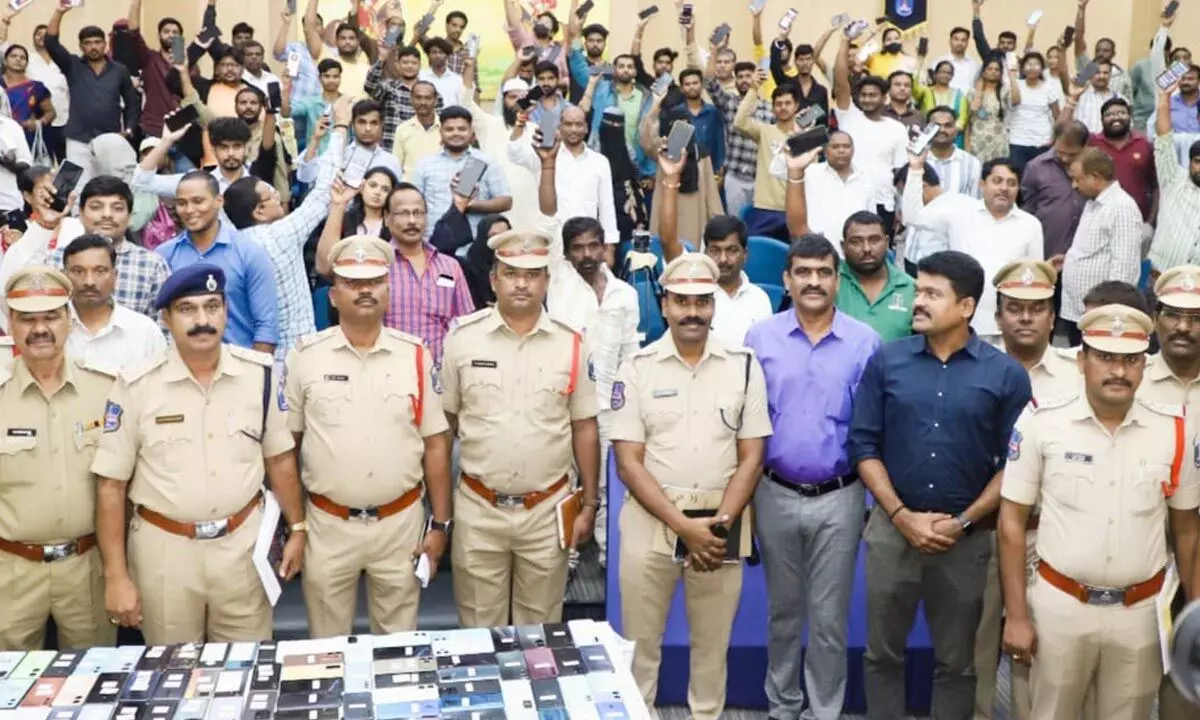 Cyberabad Police Recover 570 Stolen and Lost Mobile Phones Worth Rs.1.50 Crore in 25 Days