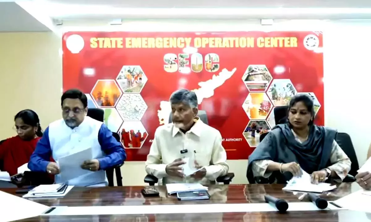 Chandrababu reviews on rainfall, says govt. is vigilant and taking steps to minimise human loss