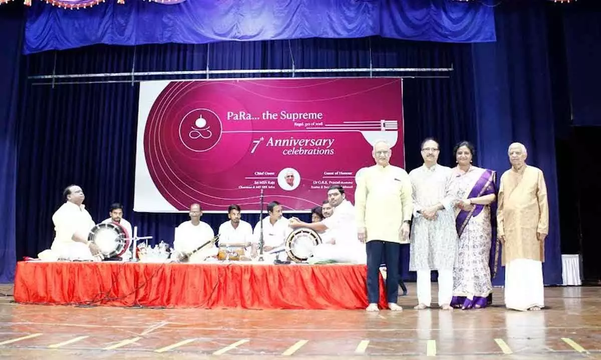 A nadaswaram and dolu concert held at Kalabharathi marking the seventh anniversary of ‘PaRa, the Supreme’ in Visakhapatnam on Sunday