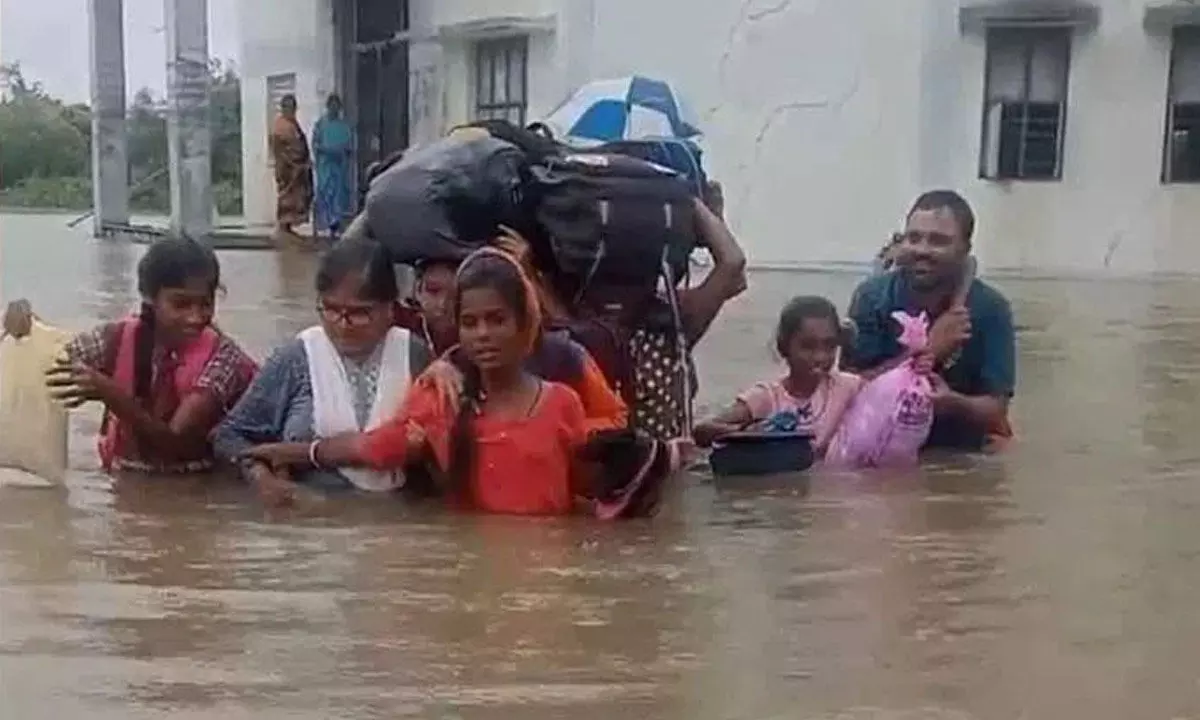 KGBV waterlogged; students find shelter at function hall