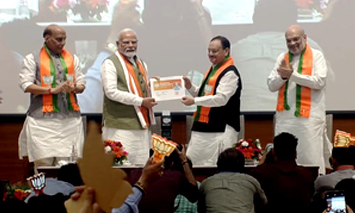 PM Modi launches BJP's membership campaign, becomes first member