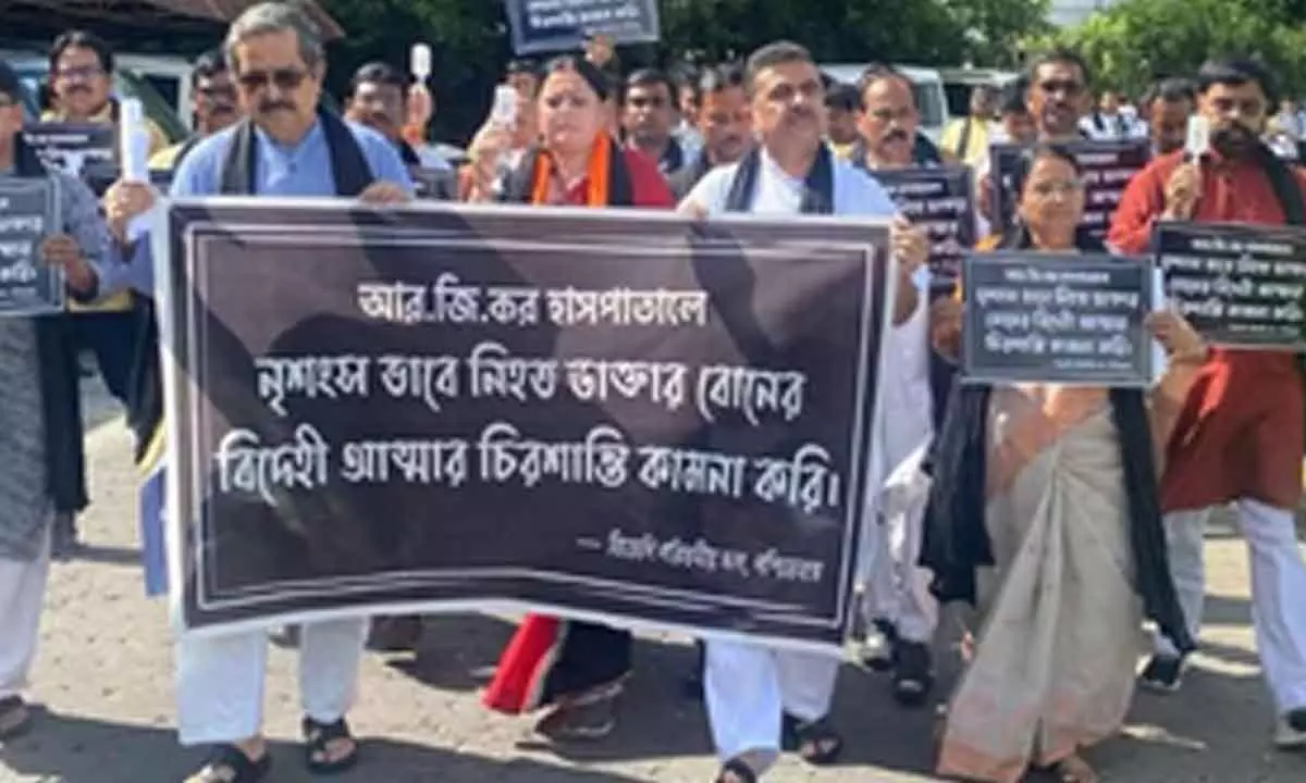 Bengal BJP MLAs stage protest after Speaker refuses to include RG Kar victim in obituary mention