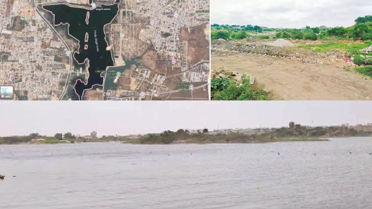 A Tale of Vanishing Lakes-vi: Jalpally Lake shrinks as  land sharks devour it