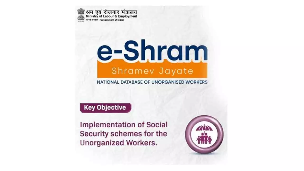 30 crore unorganised workers register on eShram portal in just 3 years