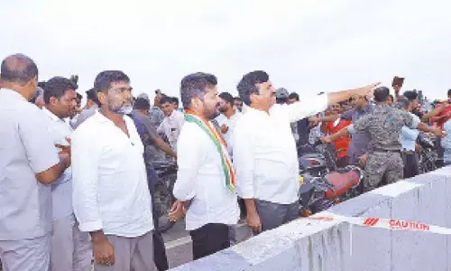 CM Revanth Reddy inspected the breach point of the NSP Canal at Palair in Khammam and damaged roads during his visit on Monday