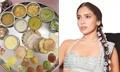 Bhumi Pednekar relishes Indian thali; take a look