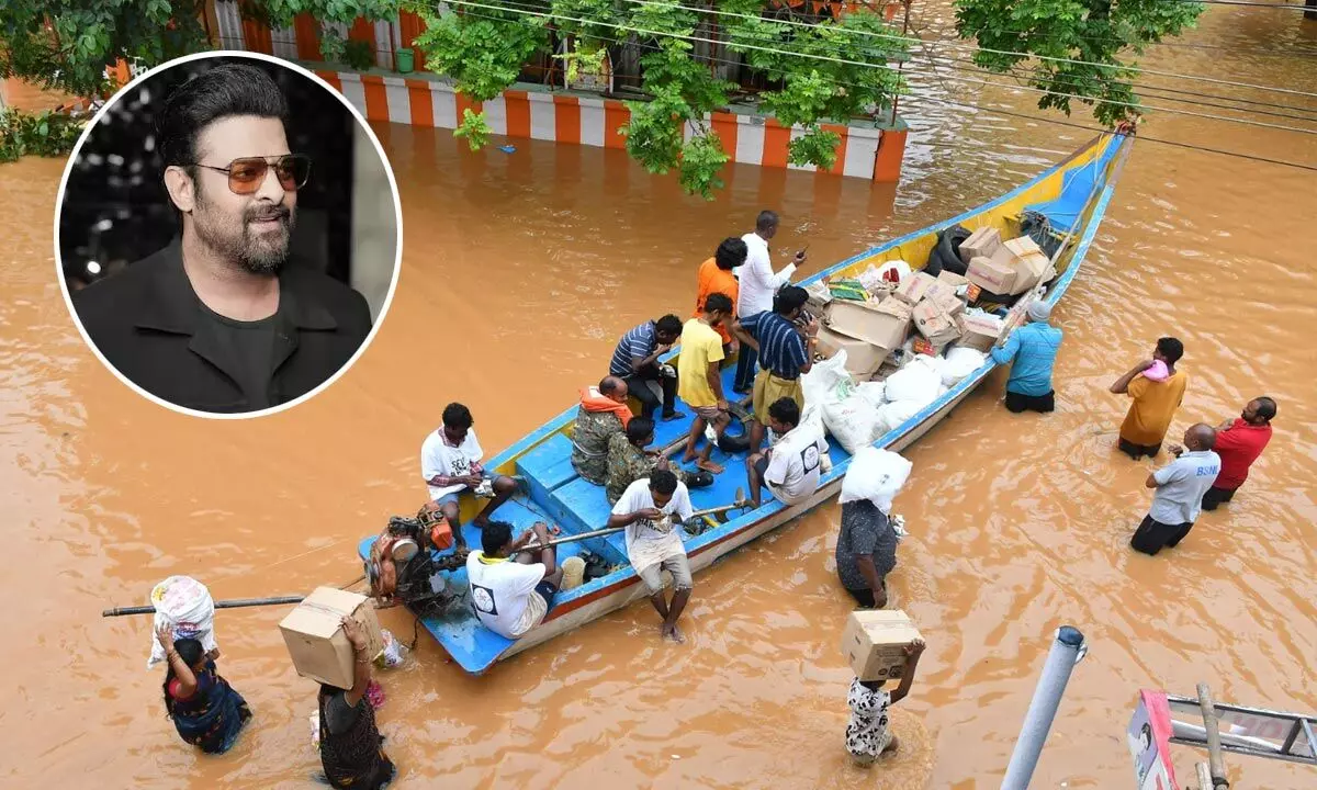 Prabhas Donates Rs.2 Crore for Flood Relief in Andhra Pradesh and Telangana