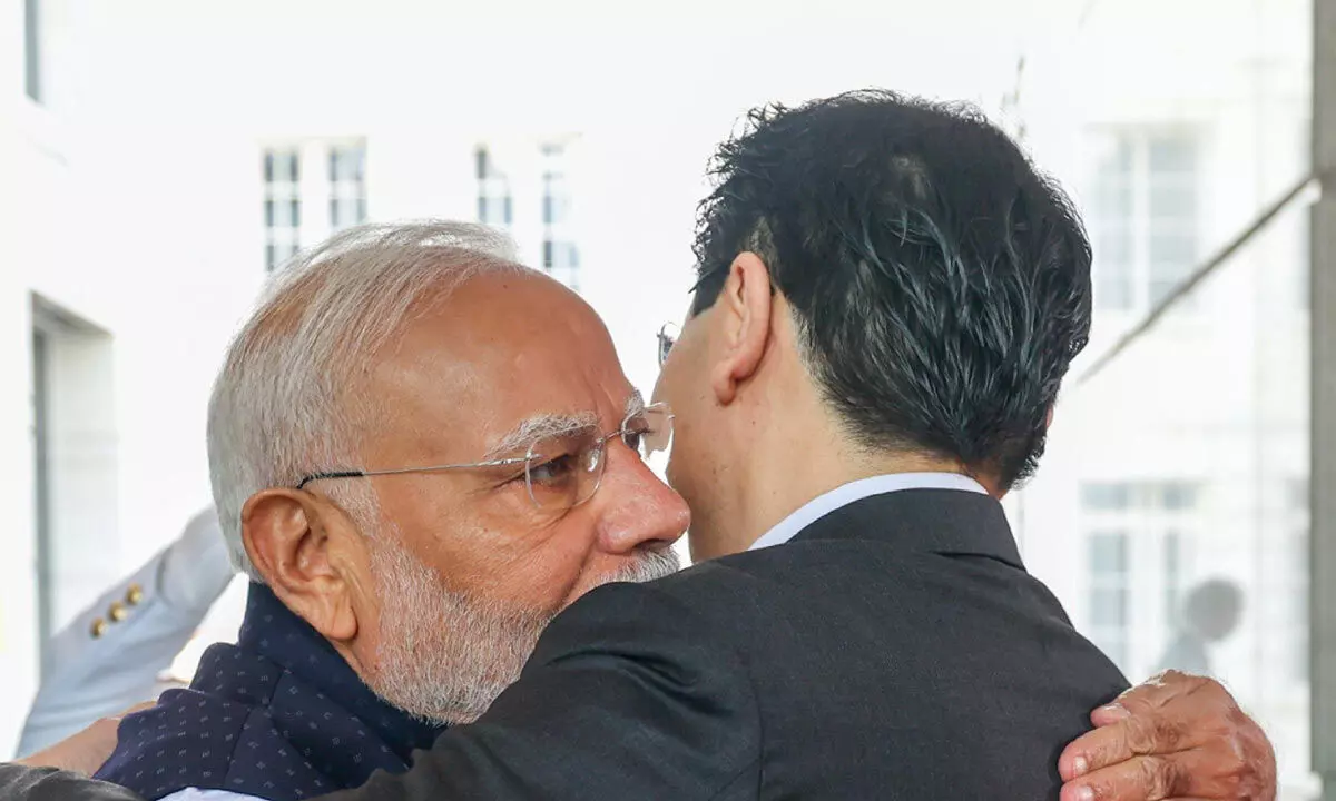 Prime Minister Narendra Modi with his Singapore counterpart Lawrence Wong during a meeting, in Singapore