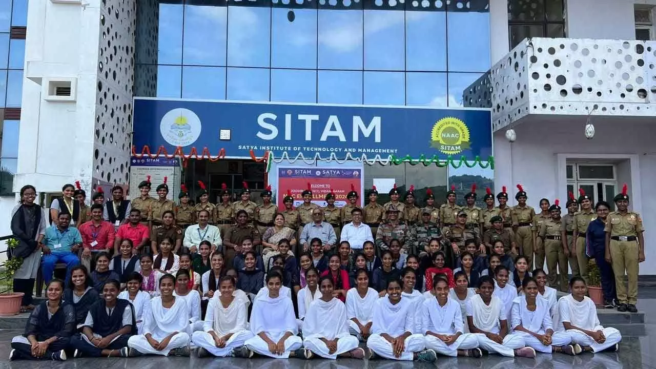 Enrolled NCC girl cadets of SITAM college