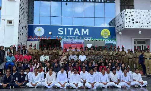 Enrolled NCC girl cadets of SITAM college