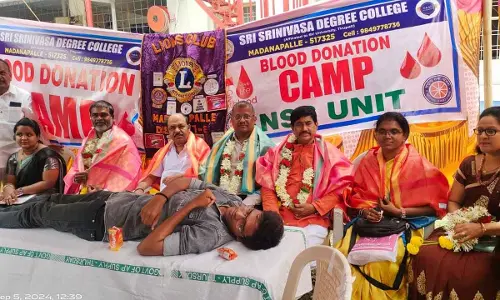 Madanapalle: Blood donation camp held