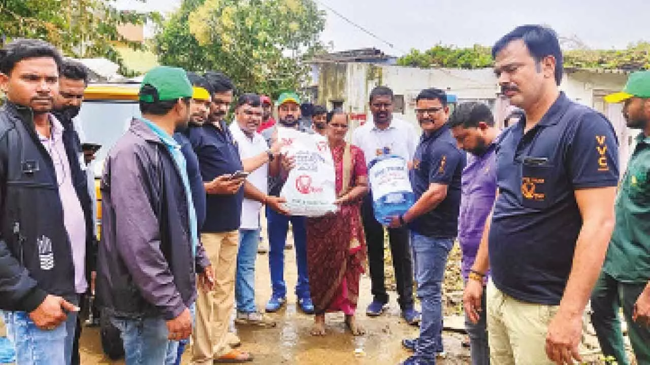 The VVC Trust extends services to flood victims in Khammam district