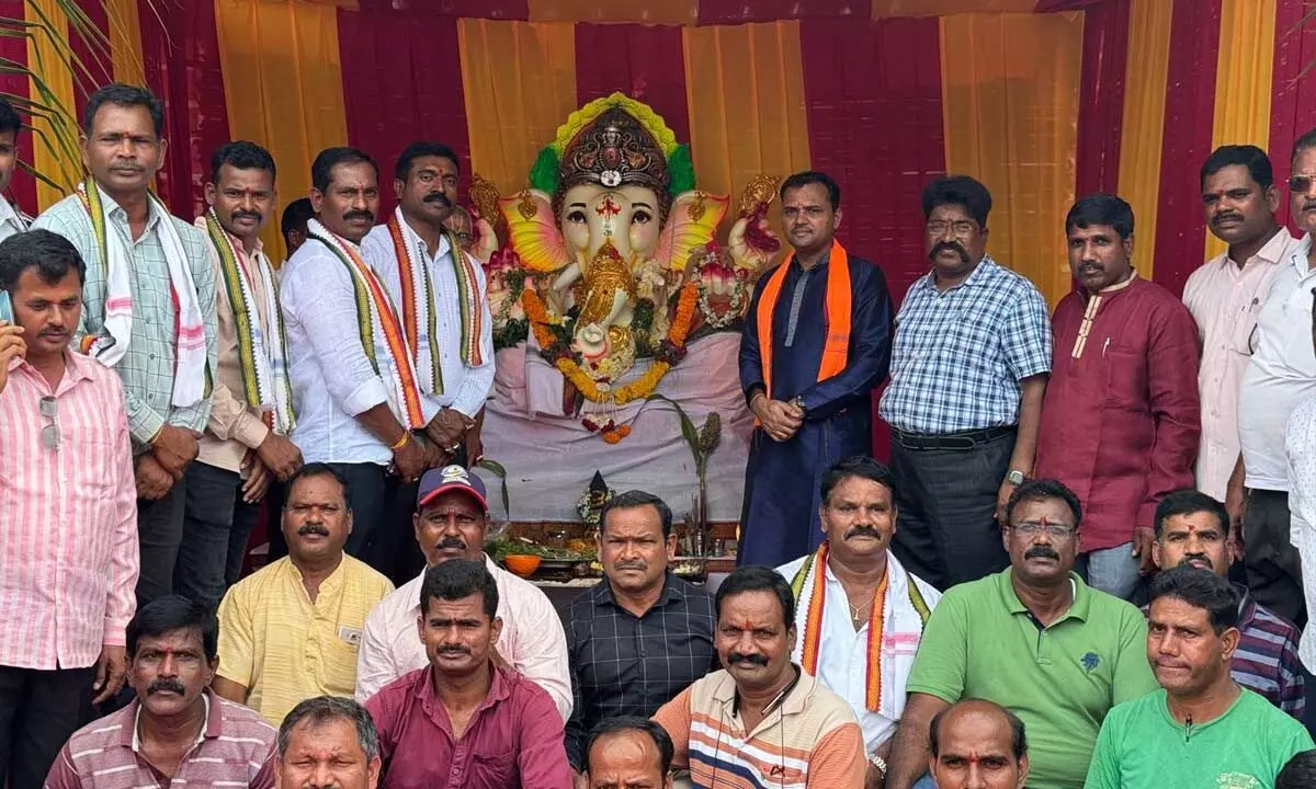 SP Gaikwad Participated in Ganesh Puja