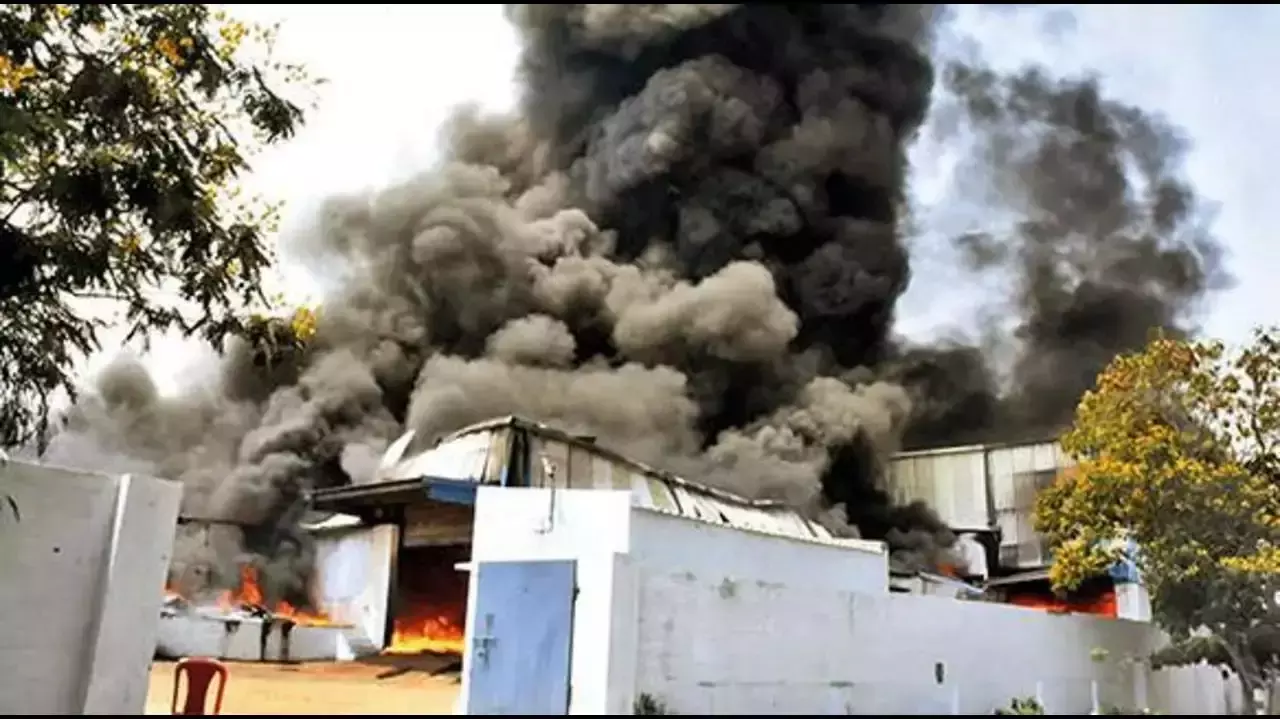 Fire Breaks Out at a Company in Nacharam Industrial Estate