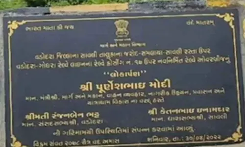 Vadodara overbridge built in 2022 develops large potholes, residents demand action