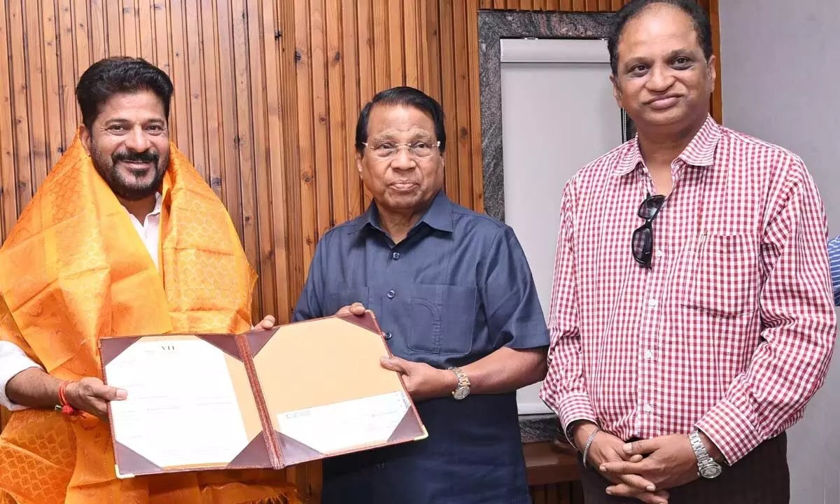 GVK Reddy and VIT Founder Donate Rs 6.5 Crore to Telangana CM Relief Fund for Flood Victims