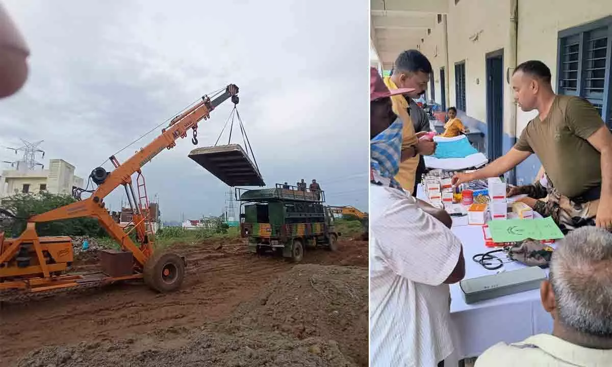 Swift response by Indian Army to Budameru Canal Breaches