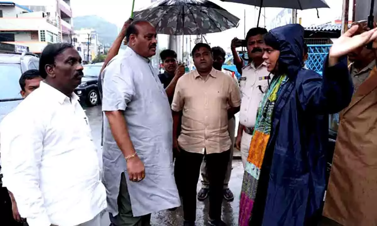 AP Minister Atchannaidu Surveys Flood-Affected Areas in Vijayawada