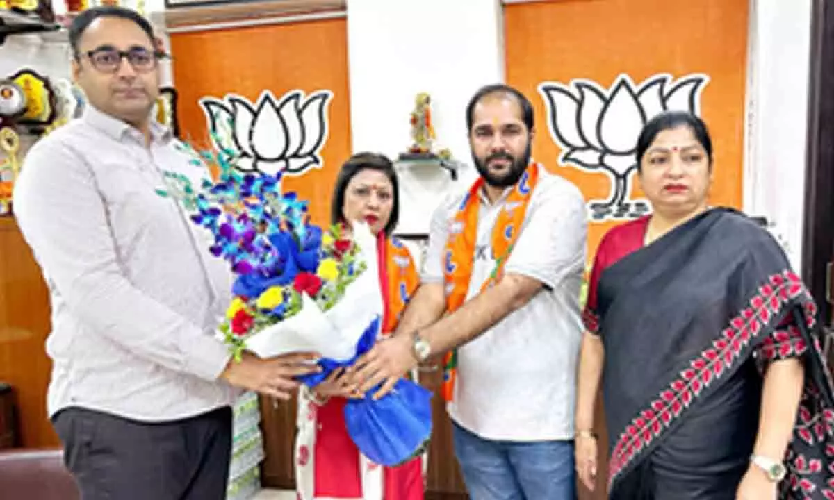 Gurugram: Former MLA’s wife & son join BJP ahead of Haryana polls